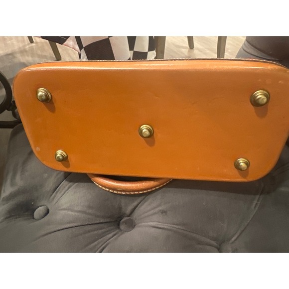 Dooney & Bourke Dome Satchel Red Leather Handbag Top Handle Bag Purse vintage - Picture 6 of 8